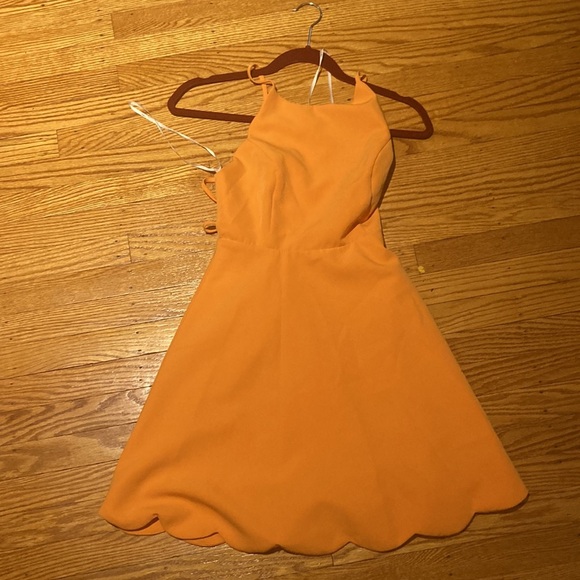 Play On Curves Orange Backless Dress - Picture 5 of 7
